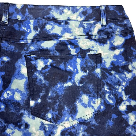 Denim 24/7 Blue Watercolor Straight Leg Jeans (28W) - Picture 5 of 9